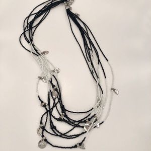 Chico’s Pongo black and white beaded necklace